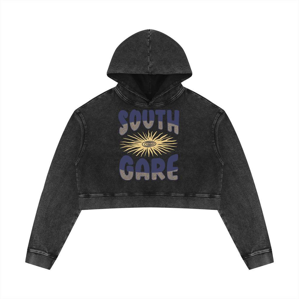 Women’s Mineral Washed Crop Hoodie