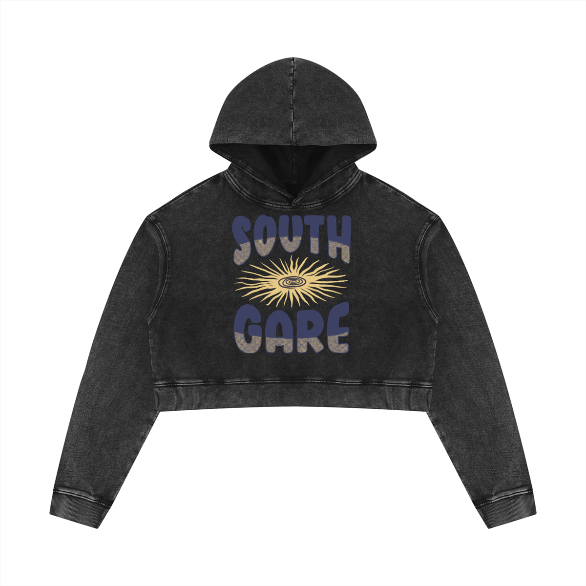 Women’s Mineral Washed Crop Hoodie