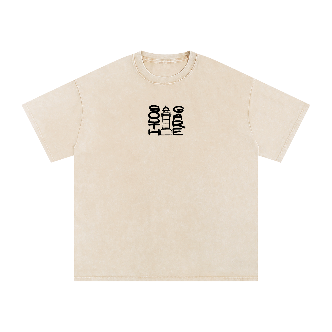 Snow Washed Oversized Cotton T-Shirt