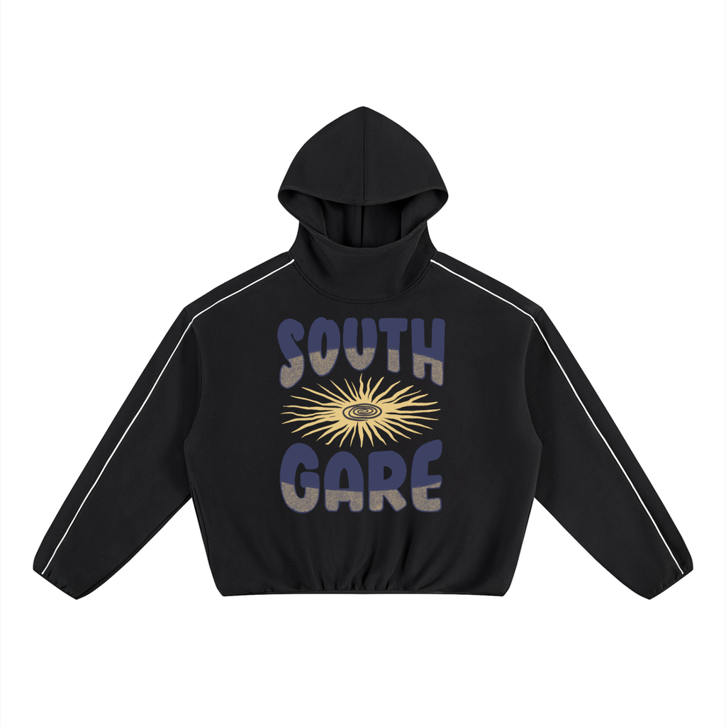 Unisex Boxy Piping Fleece Hoodie
