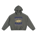 Unisex Boxy Piping Fleece Hoodie