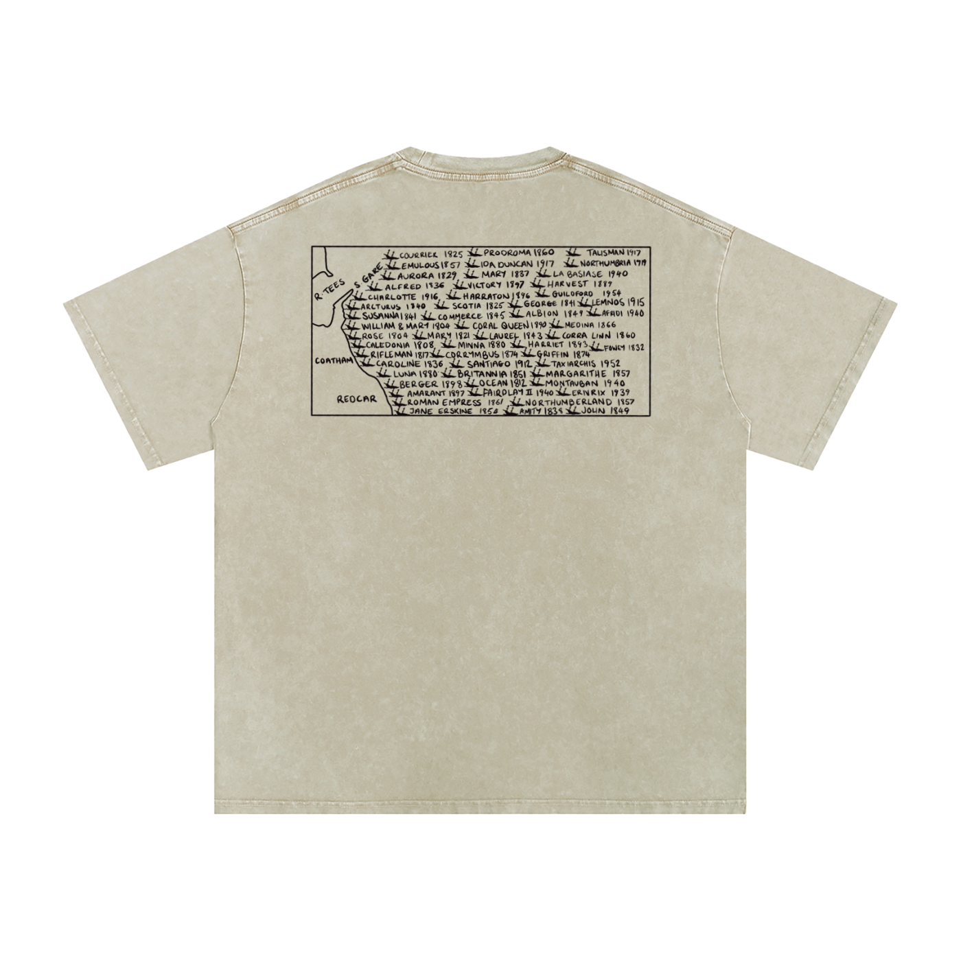 Snow Washed Oversized Cotton T-Shirt
