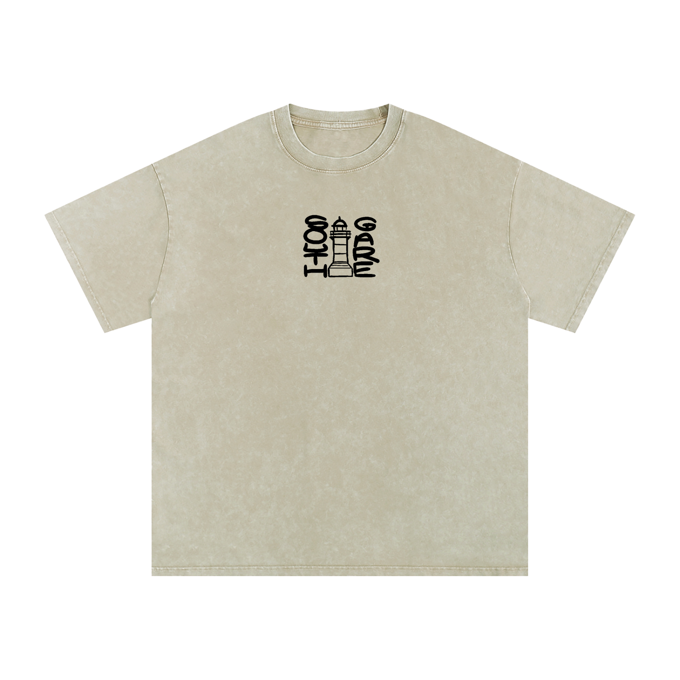 Snow Washed Oversized Cotton T-Shirt