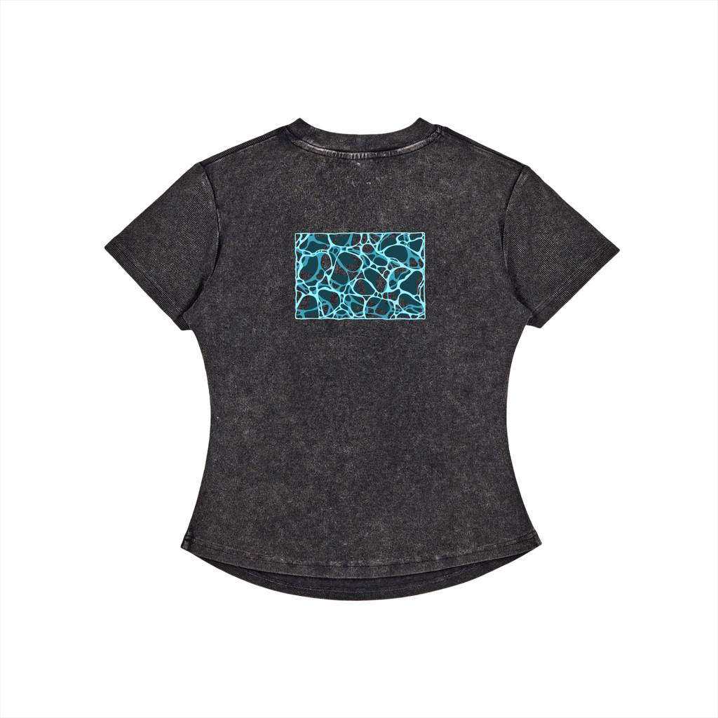 Vintage Washed Bodycon Cotton T-Shirt